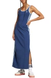 Adidas Originals Adicolor 3-stripes Maxi Dress In Blue
