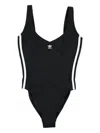 Adidas Originals Adicolor 3-stripes Swimsuit In Black