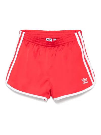 Adidas Originals Adicolor 3-stripes Track Shorts In Red