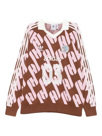 Adidas Originals Ami Paris Adc Crewneck Sweater In Neutral