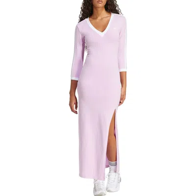 Adidas Originals Adicolor Classics 3-stripes Maxi Dress In Light Orchid