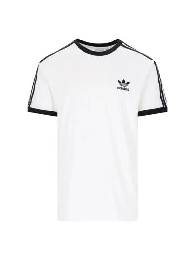 Adidas Originals Logo-print Cotton T-shirt In White