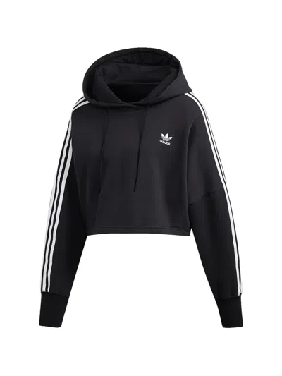 Adidas Originals Adicolor Classics Cropped Hoodie In Animal Print