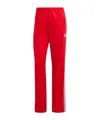 Adidas Originals Straight Trousers With Elastic Waistband And Side Stripes In Red