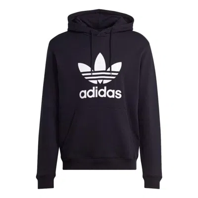 ADIDAS ORIGINALS ADIDAS ORIGINALS ADICOLOR CLASSICS TREFOIL HOODIES 'BLACK'