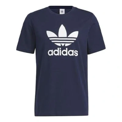 Adidas Originals Adicolor Classics Trefoil T-shirt 'night Indigo' In Blue