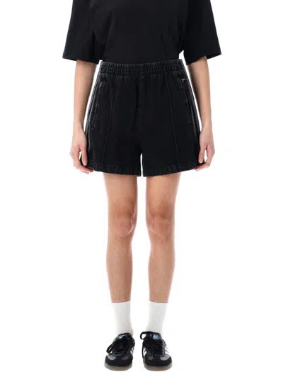 Adidas Originals Stretch Waist Bermuda Shorts With Side Stripes In Black
