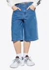 Adidas Originals Adicolor Denim Firebird Shorts In Blue