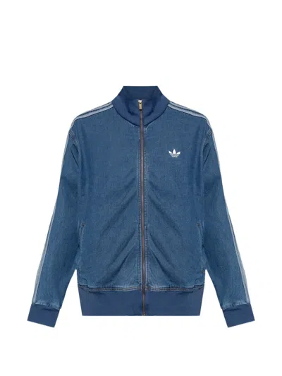 Adidas Originals Adicolor Denim Firebird Sweatshirt In Blue