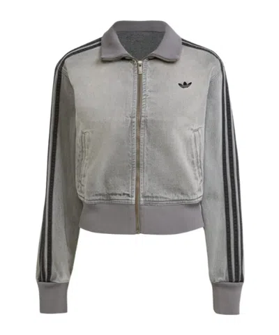Adidas Originals Adicolor Denim Track Top In Gray