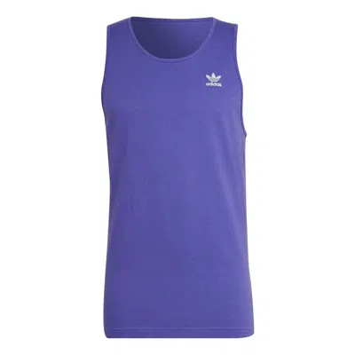 Adidas Originals Adicolor Essentials Trefoil Tank Top 'purple' In Blue