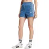 Adidas Originals Adicolor Denim Firebird Shorts In Indigo Denim