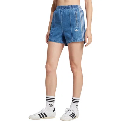 Adidas Originals Adicolor Denim Firebird Shorts In Blue
