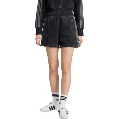 Adidas Originals Adicolor Firebird Denim Shorts In Black