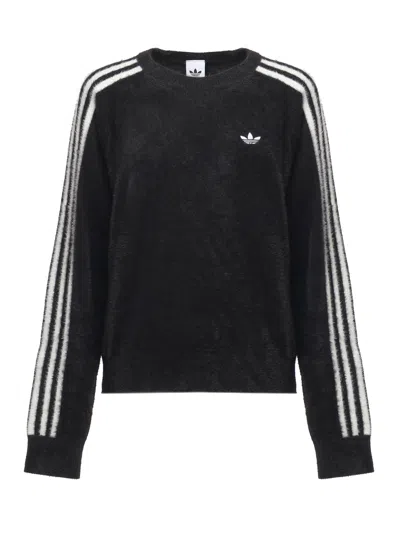 Adidas Originals Adicolor Holiday Logo Sweater In Black