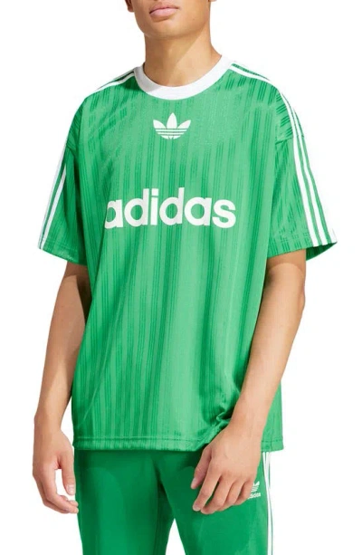 Adidas Originals Adicolor Logo Graphic T-shirt In Green/ White