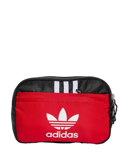 Adidas Originals Adicolor Logo-print Belt Bag In Red