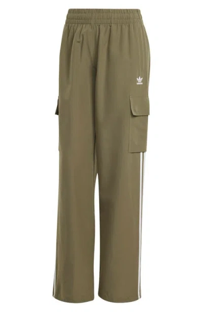 Adidas Originals Adicolor Recycled Polyester Cargo Pants In Olive Strata