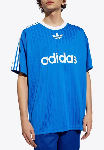 Adidas Originals Adicolor Relaxed Fit Poly T-shirt In Blue