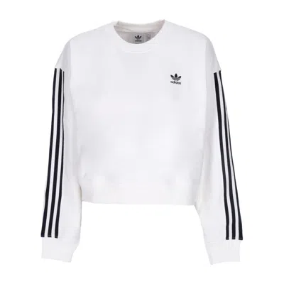 Adidas Originals Adicolor Sweatshirt White Women's Lightweight Crewneck Sweatshirt In Multi