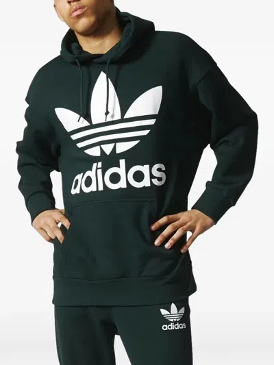 Adidas Originals Adicolor Trefoil Hoodie In Green