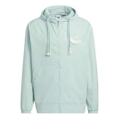 Adidas Originals Adicolor Windbreaker 'hazy Green' In Blue