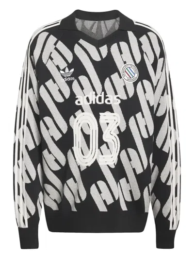 Adidas Originals Adicolour Blokecore Logo Sweater In Black