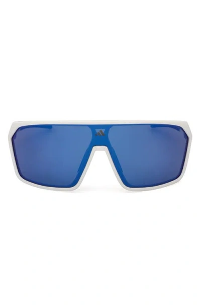 Adidas Originals Adidas 130mm Shield Sports Sunglasses In Blue