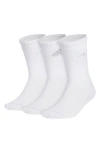 Adidas Originals Adidas 3-pack Aeroready Classic Cushioned Crew Socks In White/grey