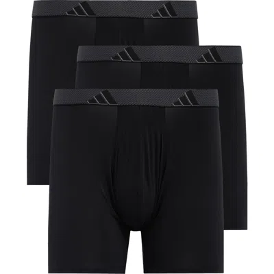 Adidas Originals Adidas 3-pack Microfiber Boxer Briefs In Black