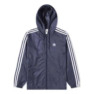 Adidas Originals Adidas 3 Stripe Windbreaker 'shadow Navy' In Blue