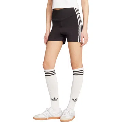 Adidas Originals Adidas 3-stripes Booty Bike Shorts In Black