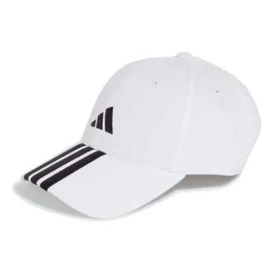 Adidas Originals Adidas 3 Stripes Cap 'white Black' In Metallic