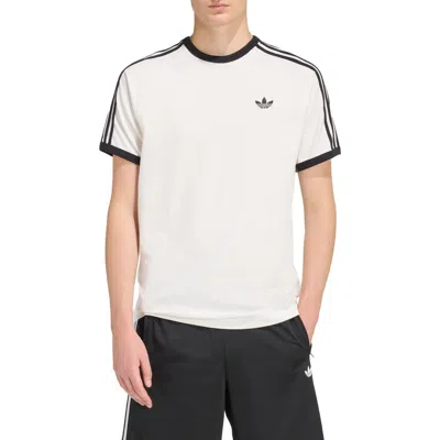 Adidas Originals Adidas 3-stripes Cotton T-shirt In White