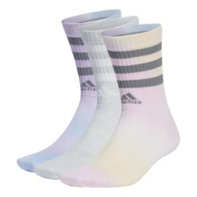 Adidas Originals Adidas 3-stripes Crew Socks 'white' In Blue
