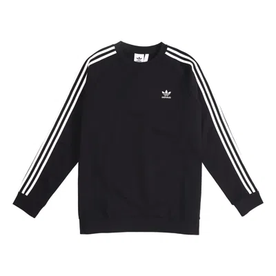 Adidas Originals Adidas 3-stripes Crewneck Sweatshirt In Black