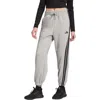 Adidas Originals Adidas 3-stripes Fleece Sweatpants In Gray