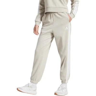 Adidas Originals Adidas 3-stripes Fleece Sweatpants In White