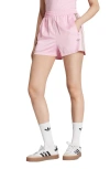 Adidas Originals Adidas 3-stripes Pinstripe Satin Shorts In Pink