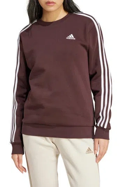 Adidas Originals Adidas 3-stripes Sweatshirt In Brown