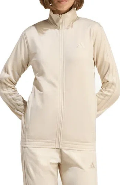 Adidas Originals Adidas 3-stripes Tricot Track Jacket In Neutral