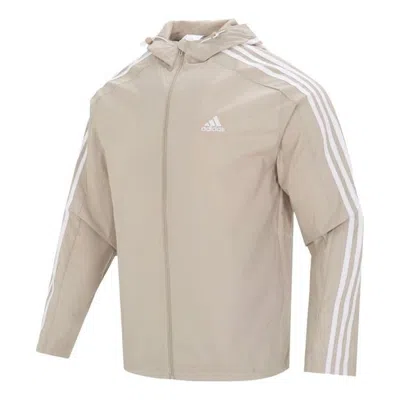 Adidas Originals Adidas 3-stripes Windbreaker Jackets 'beige' In Neutral