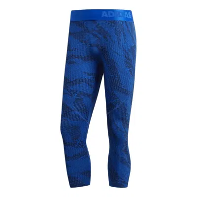 Adidas Originals Adidas 3/4 Alphaskin Tky Camo Leggings 'blue'