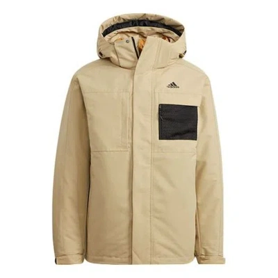 Adidas Originals Adidas 3in1 Dwn Jkt 3 In 1 Stay Warm Hooded Down Jacket Light Khaki
