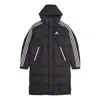 Adidas Originals Adidas 3st Long Coat Sports Hooded Down Jacket Men Black