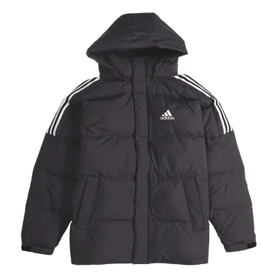 Adidas Originals Adidas 3st Puff Down J Stay Warm Sports Hooded Down Jacket Black