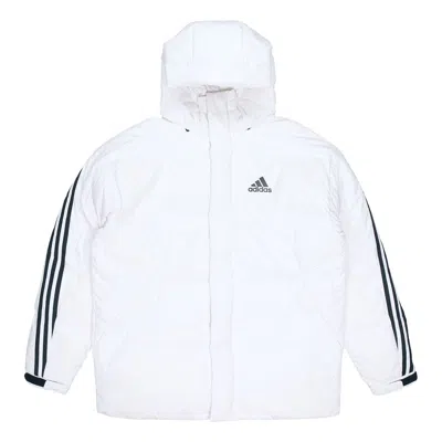 Adidas Originals Adidas 3st Puffy Dwn J Casual Sports Stay Warm Hooded Down Jacket White