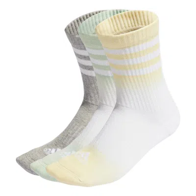 Adidas Originals Adidas 3-stripe Long Socks 3 Pairs 'pastel' In White