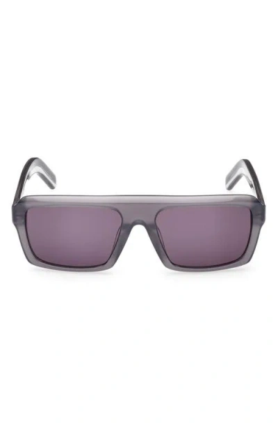 Adidas Originals Adidas 55mm Square Sunglasses In Purple