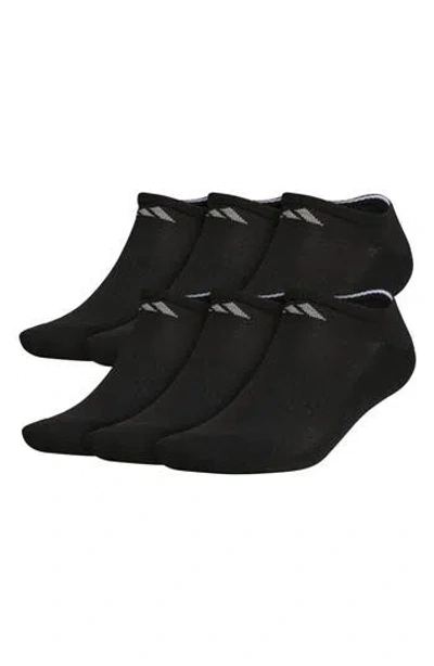 Adidas Originals Adidas 6-pack Athletic Cushioned Ankle Socks In Black